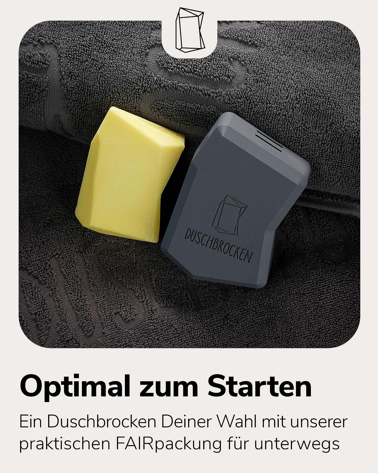 Твердый гель для душа и шампунь 2-в-1 Duschbrocken Toni Zitroni лимонный веганский стартовый набор, фото №2