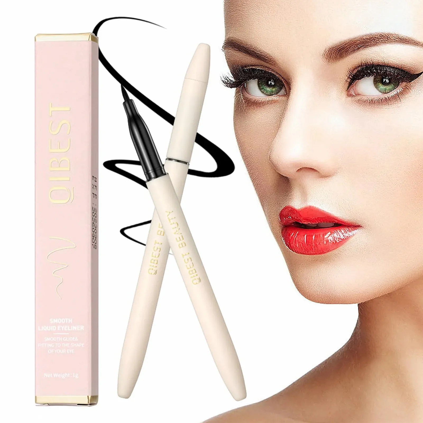 Рідка Підводка для очей Luckxing, швидковисихаюча, водостійка, довговічна, не вицвітає, точна, ультратонка, гладка, фото №1