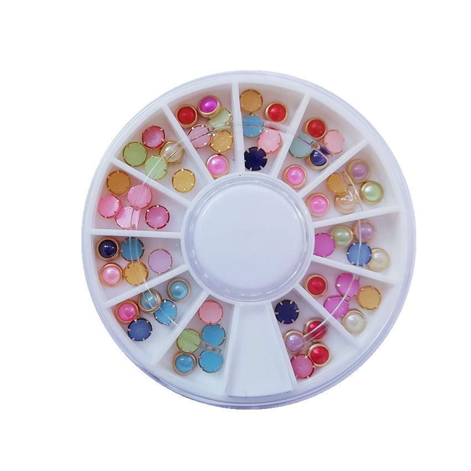 Перлини Напівкруглі Імітація Перлів для Декору Нігтів, Блискітки, фото №3