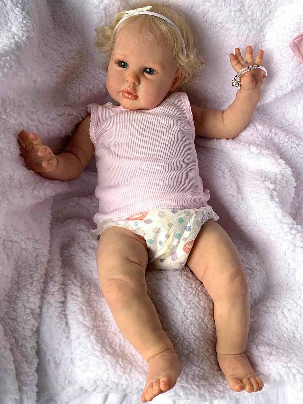 Кукла Zero pam Reborn Baby Girl Baby Doll 60 см Blue Eyes, фото №1