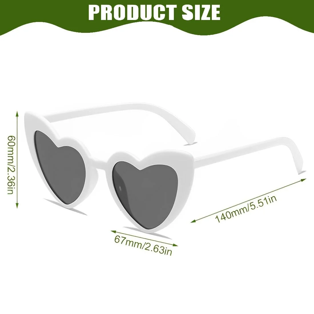 Солнцезащитные очки Сердце EIHI, 8 пар, голубые, фото №2