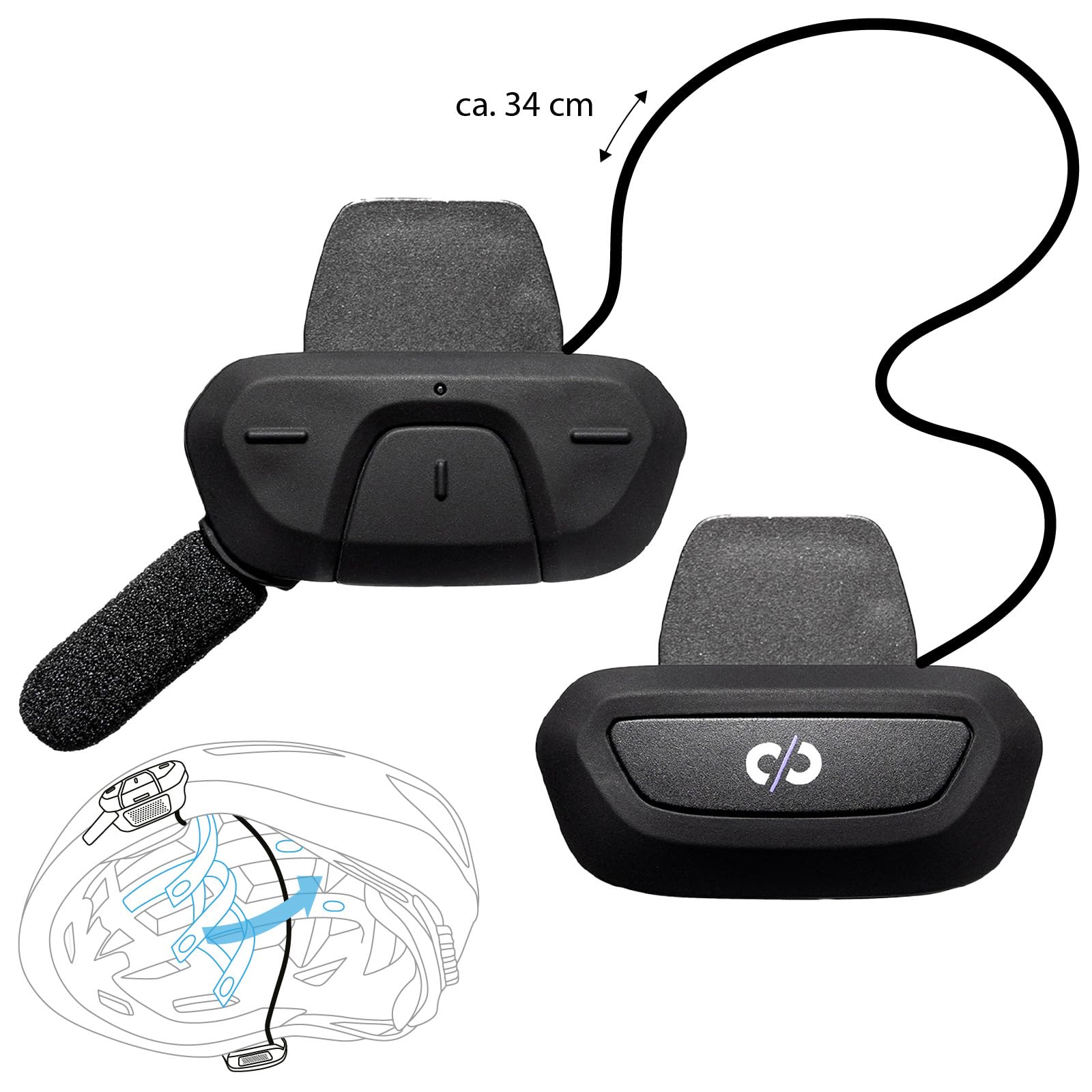 Навушники Supertooth ROAMEE Open-Ear Battery Bluetooth Hands-Free Intercom Stereo з технологією DSP для велосипедних/лижних шоломів, фото №4 Навушники Supertooth ROAMEE Open-Ear Battery Bluetooth Hands-Free Intercom Stereo з технологією DSP для велосипедних/лижних шоломів, фото №4