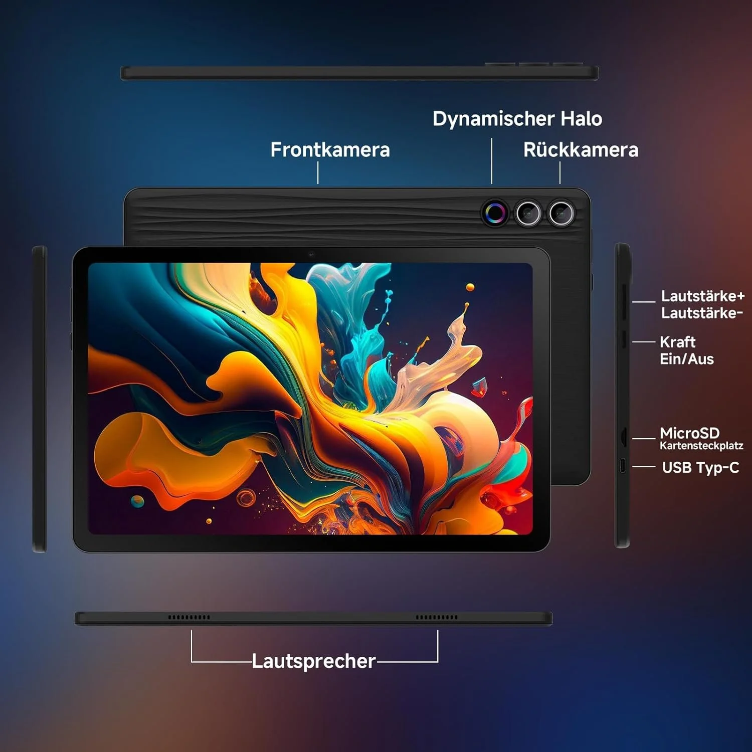Планшет 11.5" Full HD Ainmel G9A 6+24/128Gb 5G 8 ядер Android 15 8400 mAh Черный, фото №3 Планшет 11.5" Full HD Ainmel G9A 6+24/128Gb 5G 8 ядер Android 15 8400 mAh Черный, фото №3