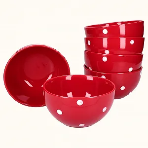 Миска для хлопьев Van Well Emily Набор из 6 штук, Миска для салата, Миска из керамогранита synthetic.ua - Фото 1