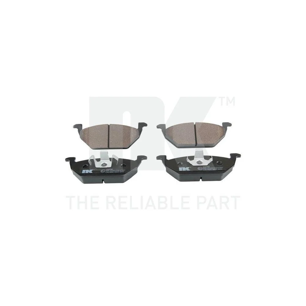 Комплект гальмівних колодок, дискове гальмо NK 224740 для AUDI SEAT SKODA VW передня вісь, фото №1