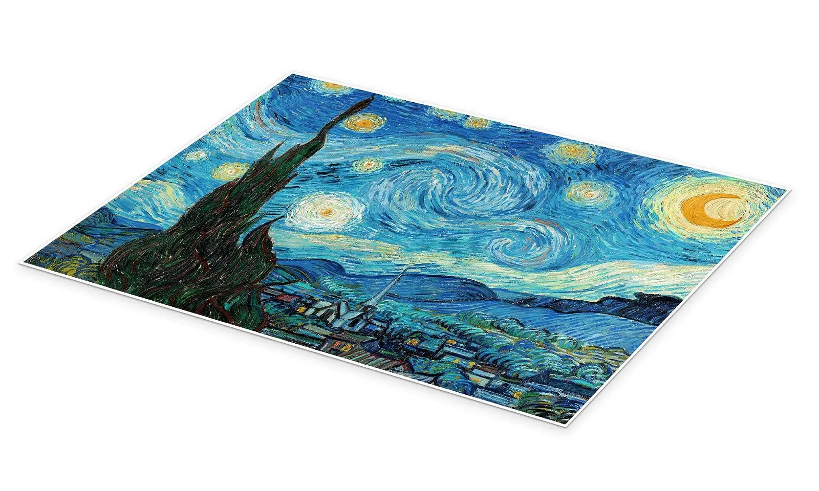 Постер Vincent van Gogh Starry Night 1889 80 x 60 см Синий, фото №2 Постер Vincent van Gogh Starry Night 1889 80 x 60 см Синий, фото №2