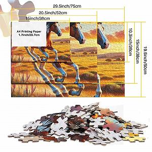 Пазл 1000 деталей Конь 38 x 26 см synthetic.ua - Фото 1