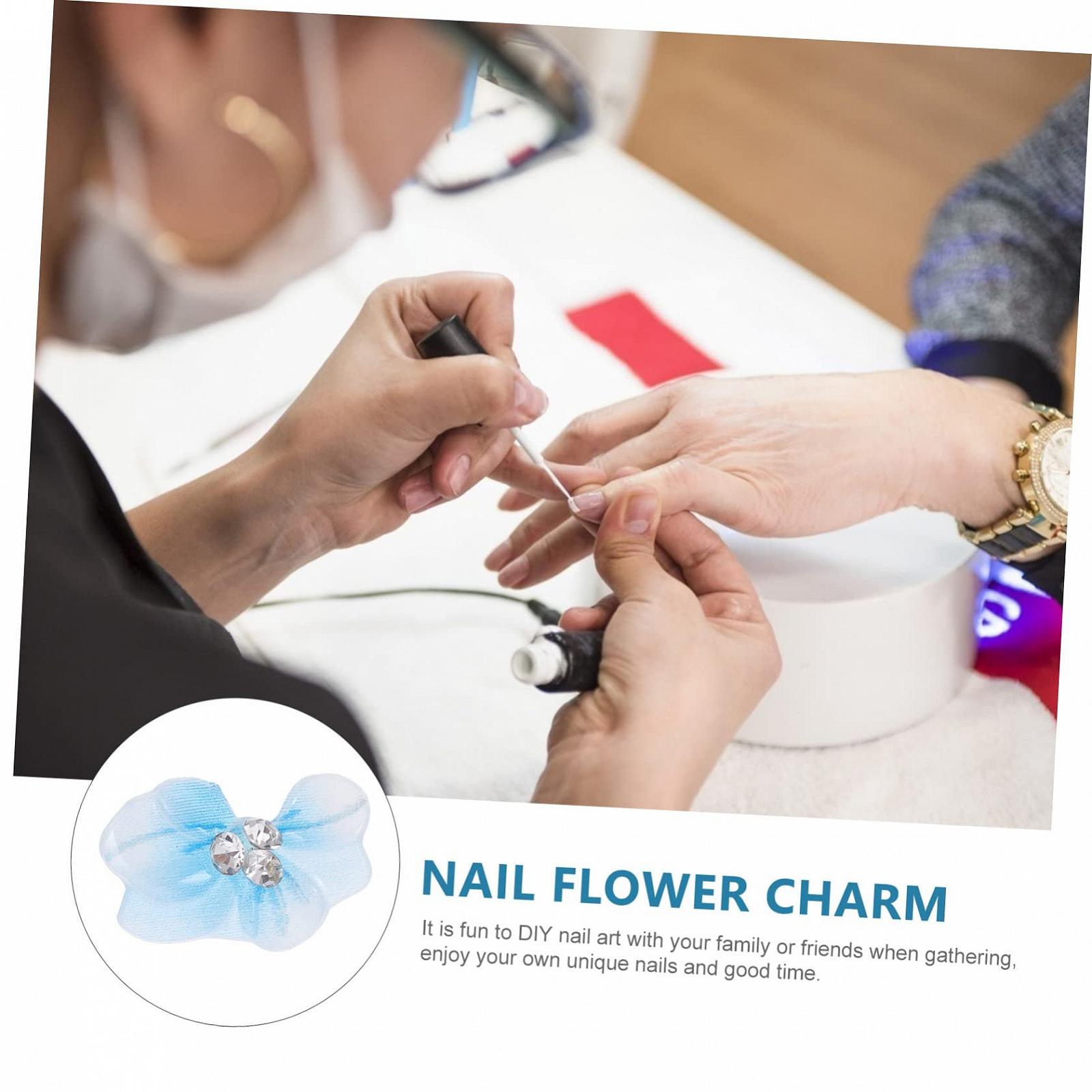 Прикраси для нігтів MERRYHAPY 10 шт, квіти та перли, саморобні, модні та аксесуарів, фото №9