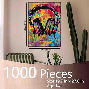 Пазл Tucocoo Headphone Art Retro Graffiti Gamer 1000 элементов 70 x 50 см synthetic.ua - Фото 1