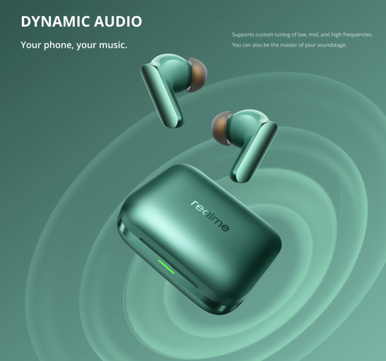 Навушники Realme Buds Air7 Pro Black AI 53dB ANC Dual-dac Driver LHDC 5.0, фото №7