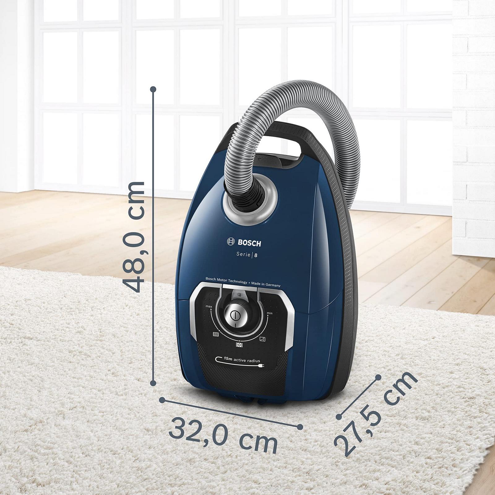 Bosch Пилосос з мішком Series 8 BGB75X494 650 Вт Синій, фото №4