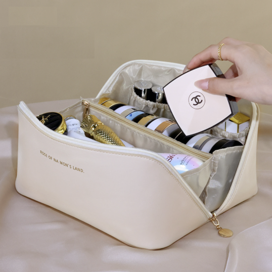 Косметичка дорожня жінка з екокожи Баунті LEOSOXS молочний, фото №7