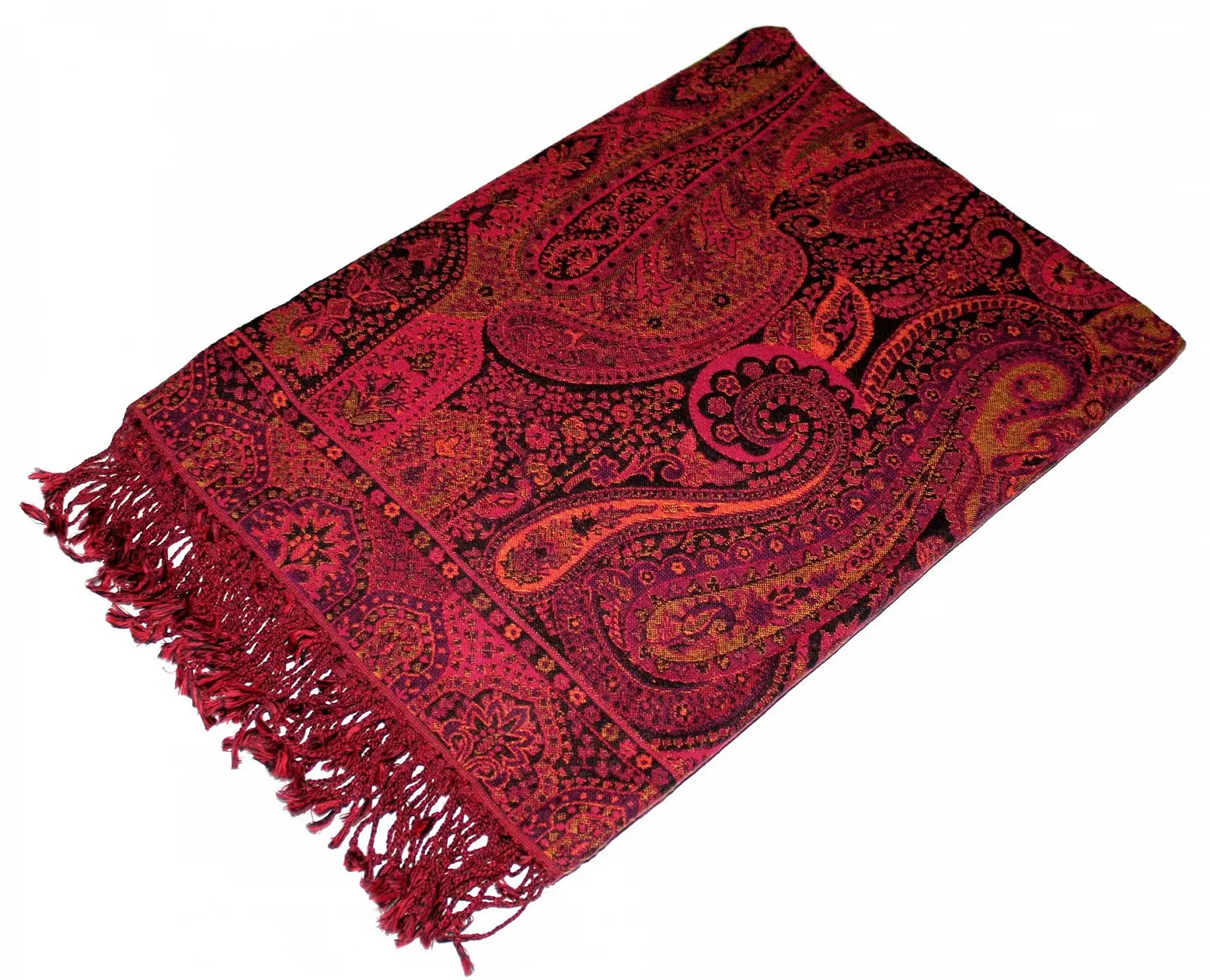 Плед Lorenzo Cana Жаккардове плетіння Бавовна з вовною Merino Lamb, Пейслі, 140 см x 200 см - 96269, фото №2