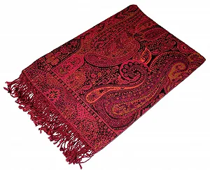 Плед Lorenzo Cana Жаккардове плетіння Бавовна з вовною Merino Lamb, Пейслі, 140 см x 200 см - 96269 synthetic.ua - Фото 1