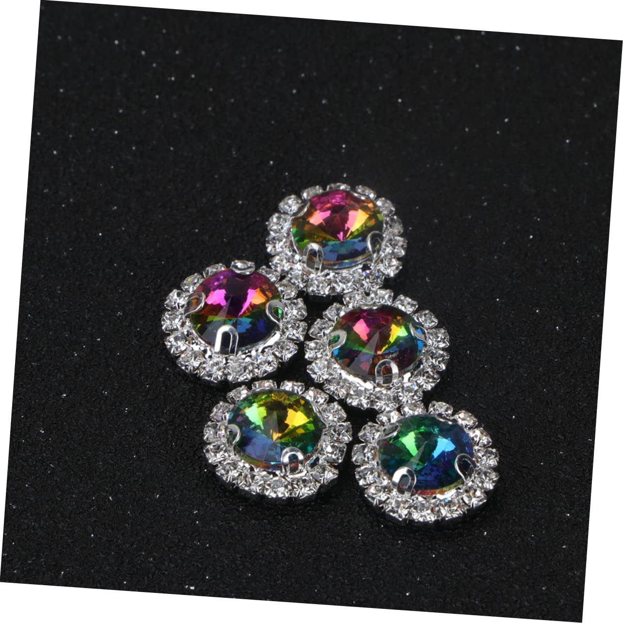 Стразы Плоские Круглые Для Рукоделия 20 штук Разноцветные кристаллы для декора стола для свадеб и вечеринок Изготовление украшений Аксессуары для самоделок, фото №5