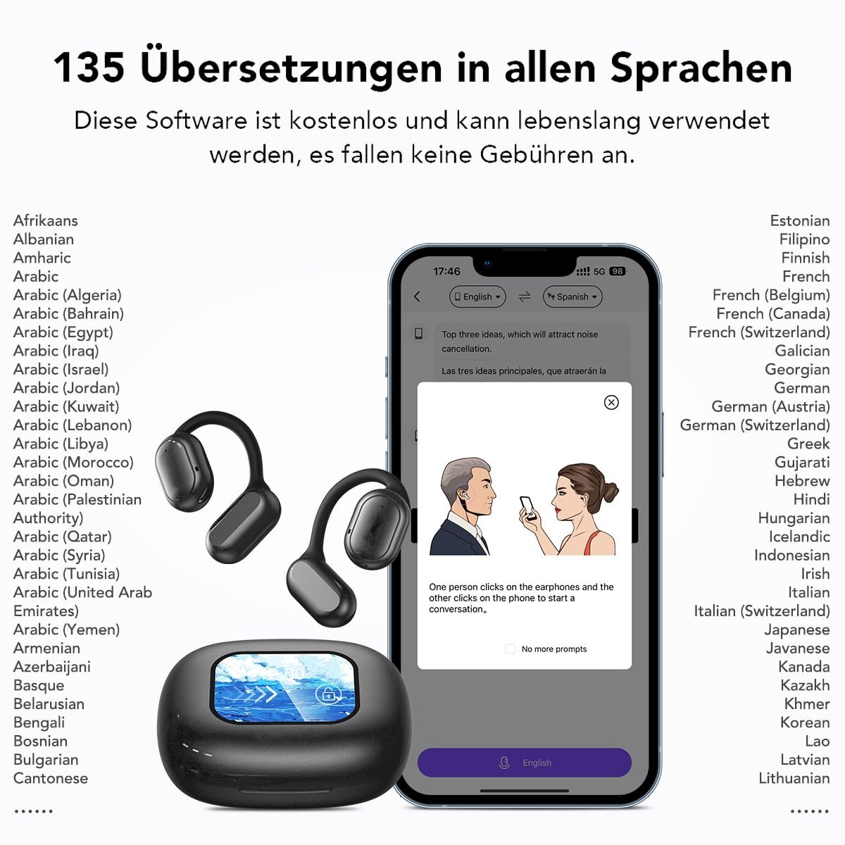 Навушники-перекладачі AI, 135 мов, для перекладу в реальному часі 3-в-1, фото №7 Навушники-перекладачі AI, 135 мов, для перекладу в реальному часі 3-в-1, фото №7