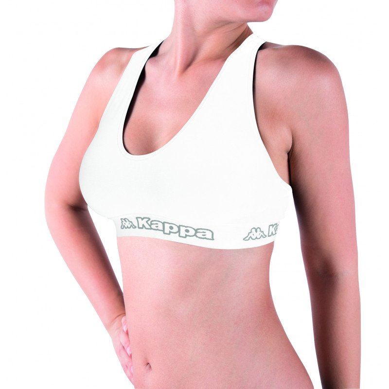 Топ спорт Kappa Reggiseno Sporty Elastico Logato білий S/M, фото №1