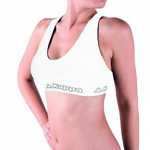 Топ спорт Kappa Reggiseno Sporty Elastico Logato білий L/XL - Фото 1