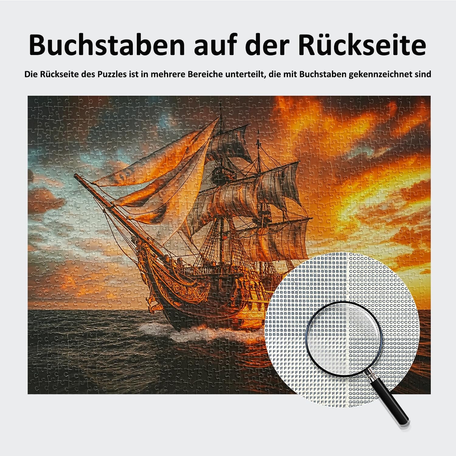 Пазл Yunlus Explore The Sailboat 1000 елементів 70 х 50 см складний, фото №6