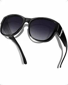 Сонцезахисні окуляри SIPHEW Polarized Fit Over для чоловіків та жінок, великі - Фото 1