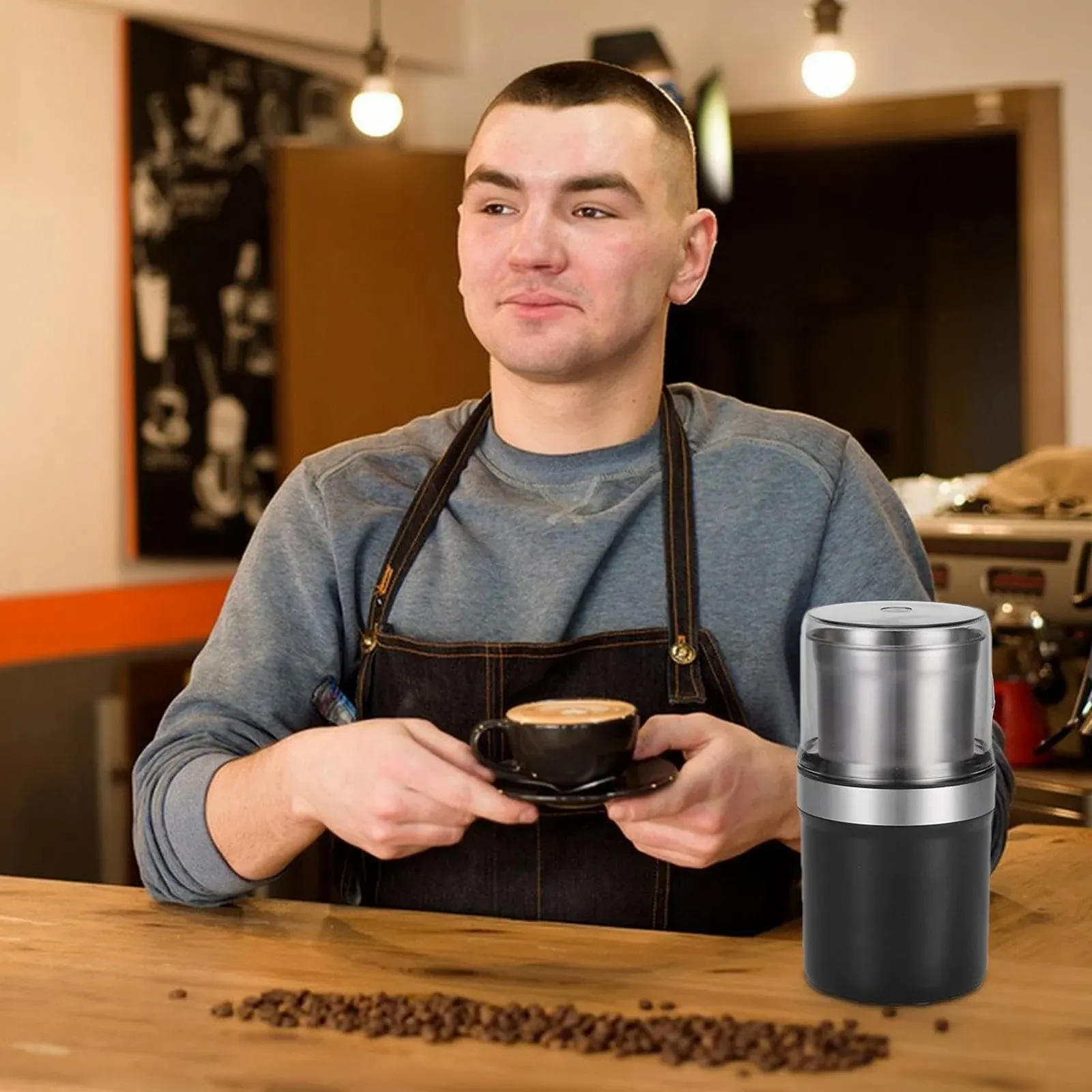 Электрическая мельница для орехов, кофемолка, фото №3