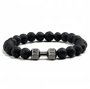 Браслет черный на руку с камня Гантели - Фото 1