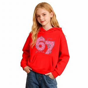 Свитшот Generisch Six Seven 67 Meme Детский Пуловер с мемом про стекающее мороженое, Повседневный, Смешной дизайн, Спортивный топ, Базовый, Легкий, Рубашка с длинными рукавами для девочек synthetic.ua - Фото 1