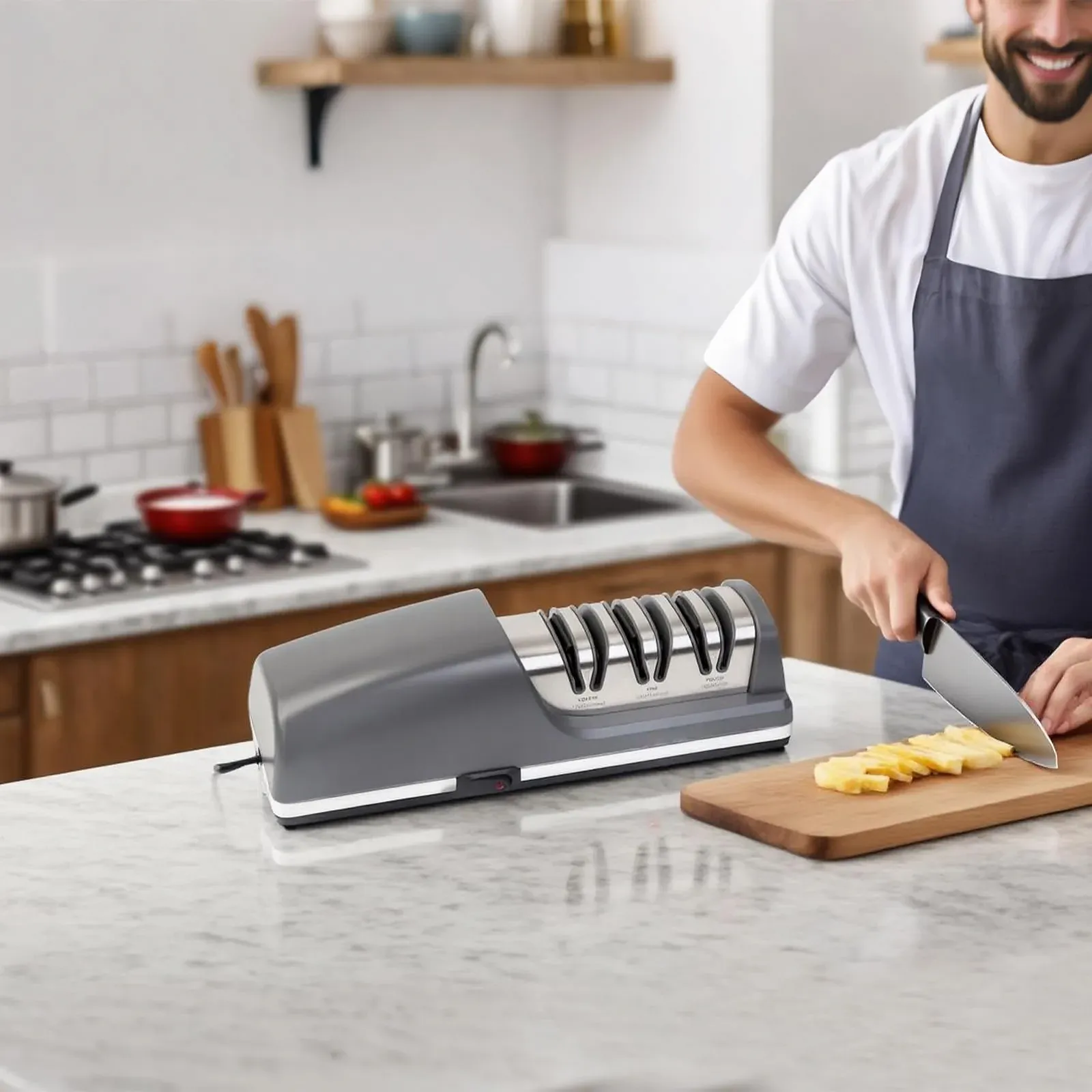 Электрическая точилка для ножей Kavolet Diamond Abrasive 15 Degree EU Plug 220V, фото №3