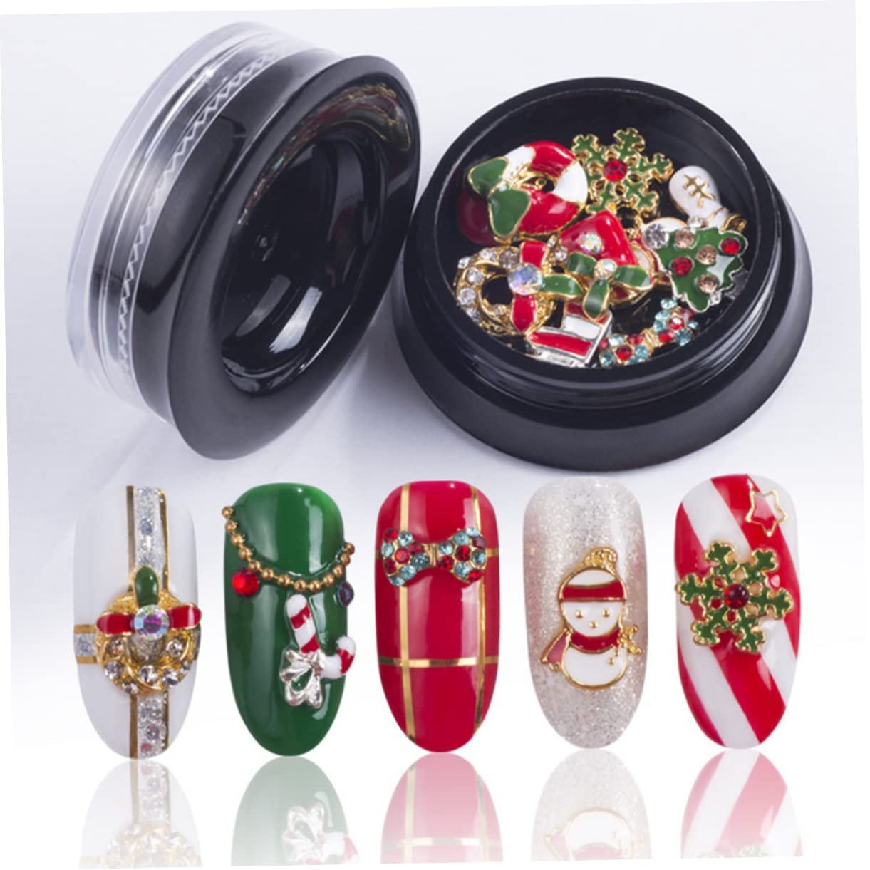Наклейки для ногтей Beavorty 3 набора Рождественские украшения Женские украшения Блестки для ногтей Стразы для вечеринок 20 штук * 3, фото №7