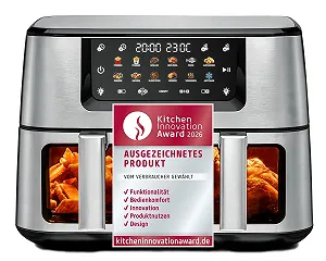 Купить Двойная мультипечь ROMMELSBACHER FRH 2650 2 корзины по 5.5 л 40-230°C 12 программ смотровое окно PFAS-Free - Фото 1 Двойная мультипечь ROMMELSBACHER FRH 2650 2 корзины по 5.5 л 40-230°C 12 программ смотровое окно PFAS-Free - Фото 1