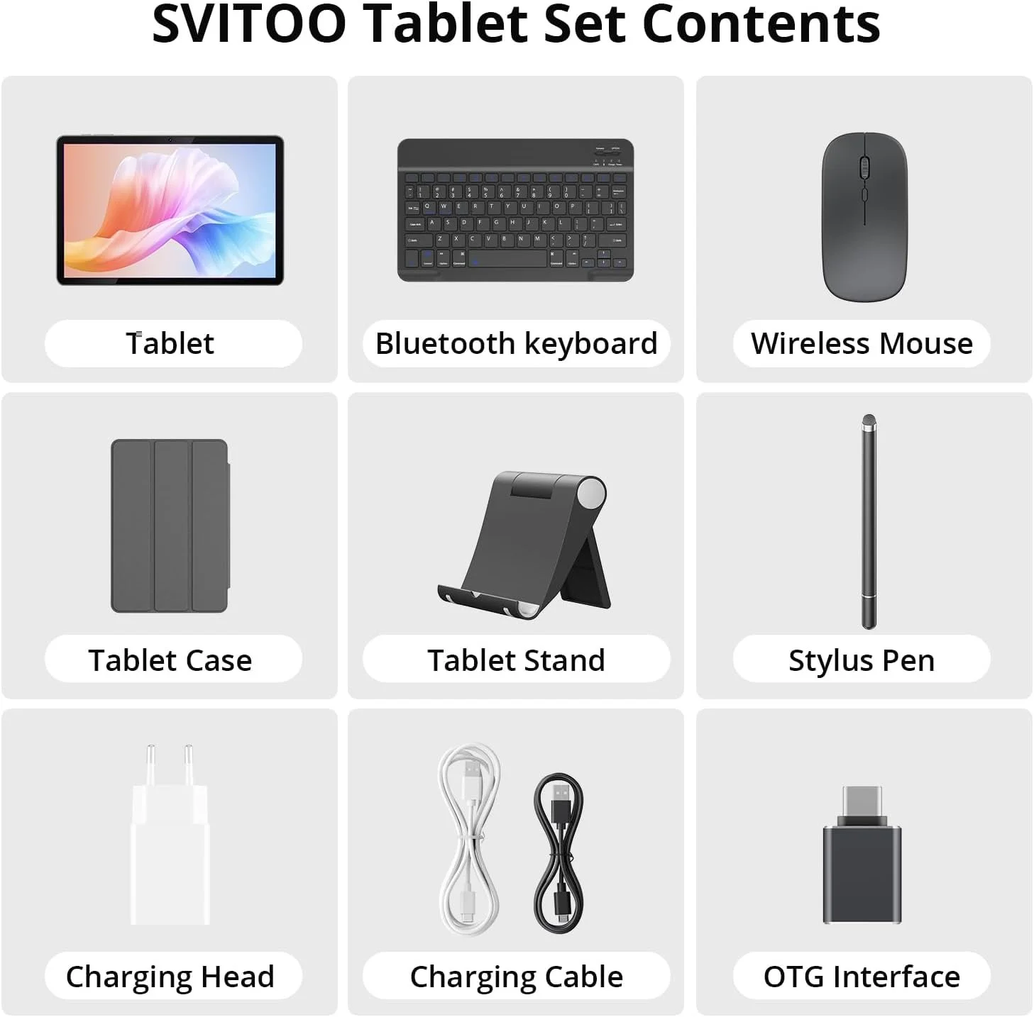 Планшет 10" NEWEST TAB P10 (4+8)/128 ГБ 5G 8 ядер Android 15 6600 mAh Серый, фото №7