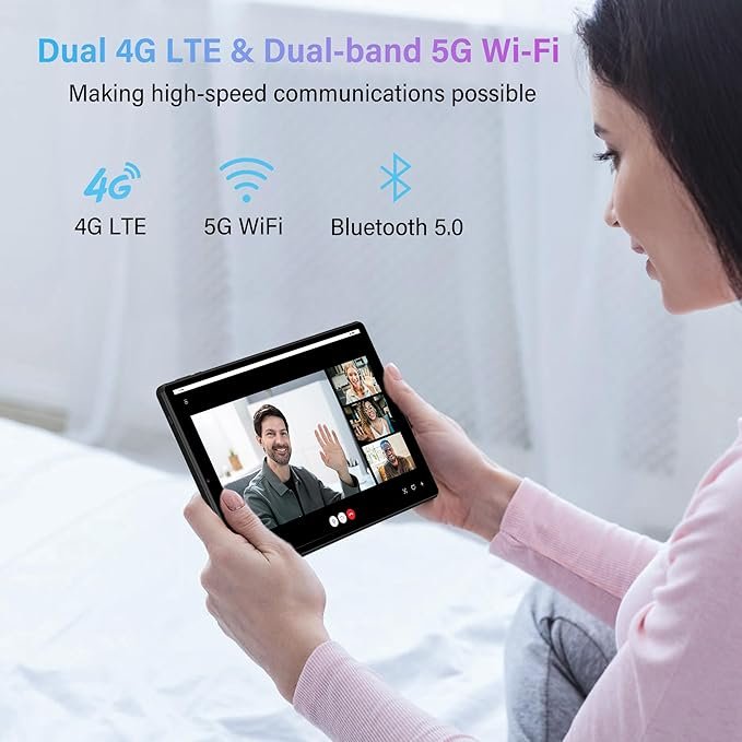 Планшет 10.4" Full HD RUSHAR P107 12+24/256Gb 4G 2-SIM 8 ядер Android 14 8000 mAh Чорний, фото №5