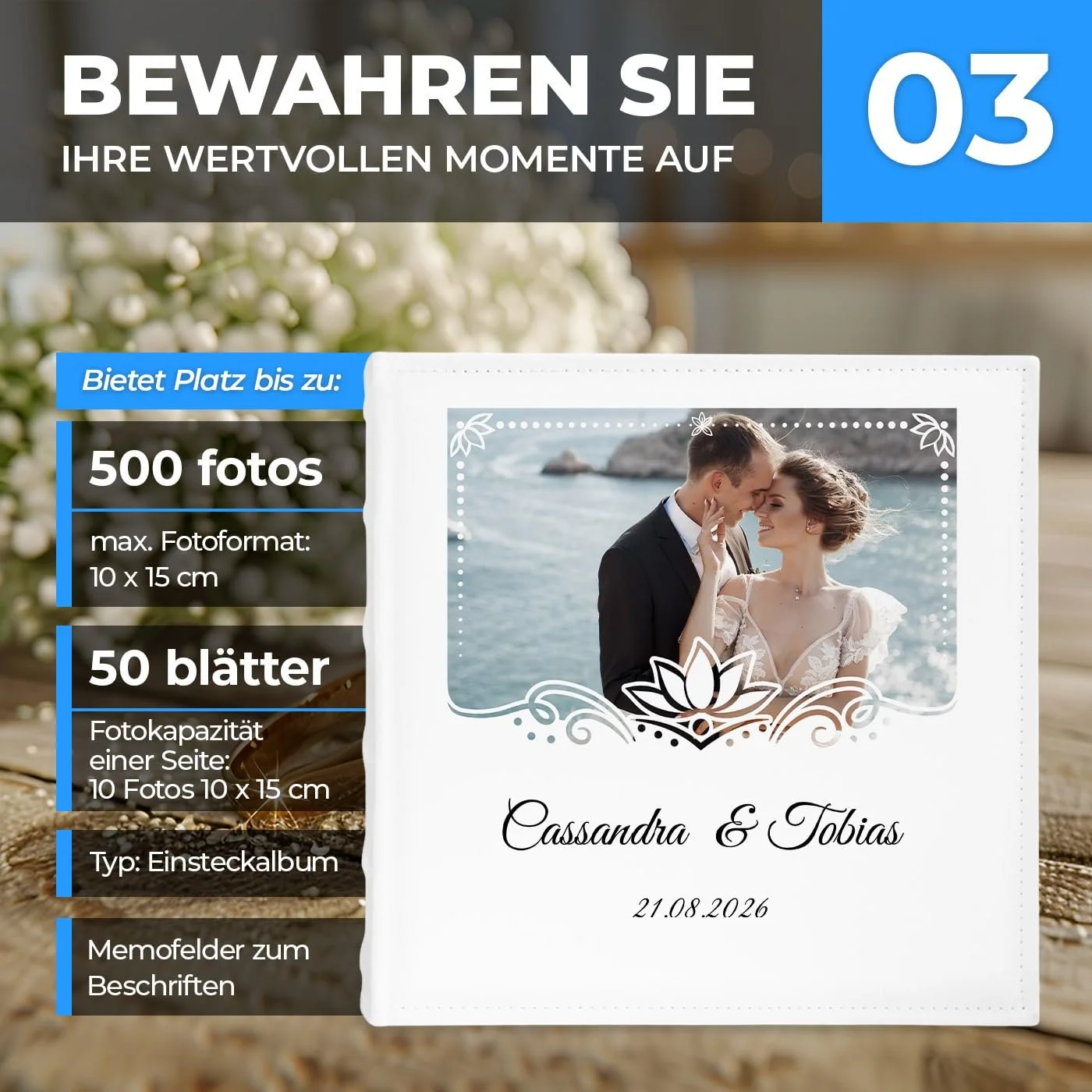 Альбом для фотографий Maverton, вставной, с принтом, 33x33 см, белый, на 500 фотографий 10x15 см, фото №4 Альбом для фотографий Maverton, вставной, с принтом, 33x33 см, белый, на 500 фотографий 10x15 см, фото №4