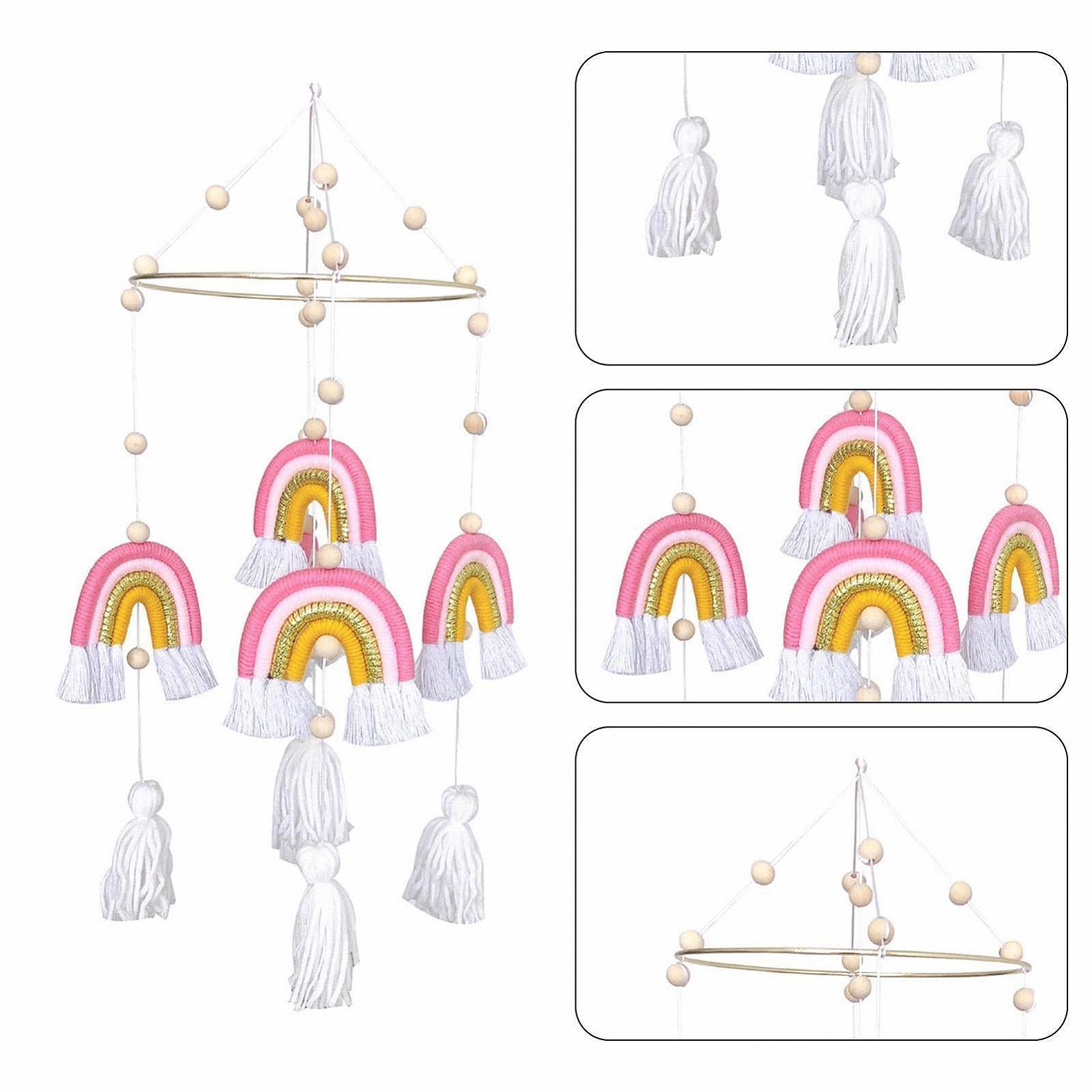 Мобиль Bassinet Mobile Радужная Подвеска Игрушка для Подвешивания Нейтральный Оттенок Макраме Радуга Losoo, фото №4 Мобиль Bassinet Mobile Радужная Подвеска Игрушка для Подвешивания Нейтральный Оттенок Макраме Радуга Losoo, фото №4