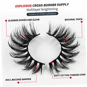 Накладні вії Angoily 25 пар 3D Чорні synthetic.ua - Фото 1