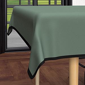 Скатертина прямокутна Soleil d'ocre Washed Microfibre водовідштовхувальна 140x240 см Хакі synthetic.ua - Фото 1