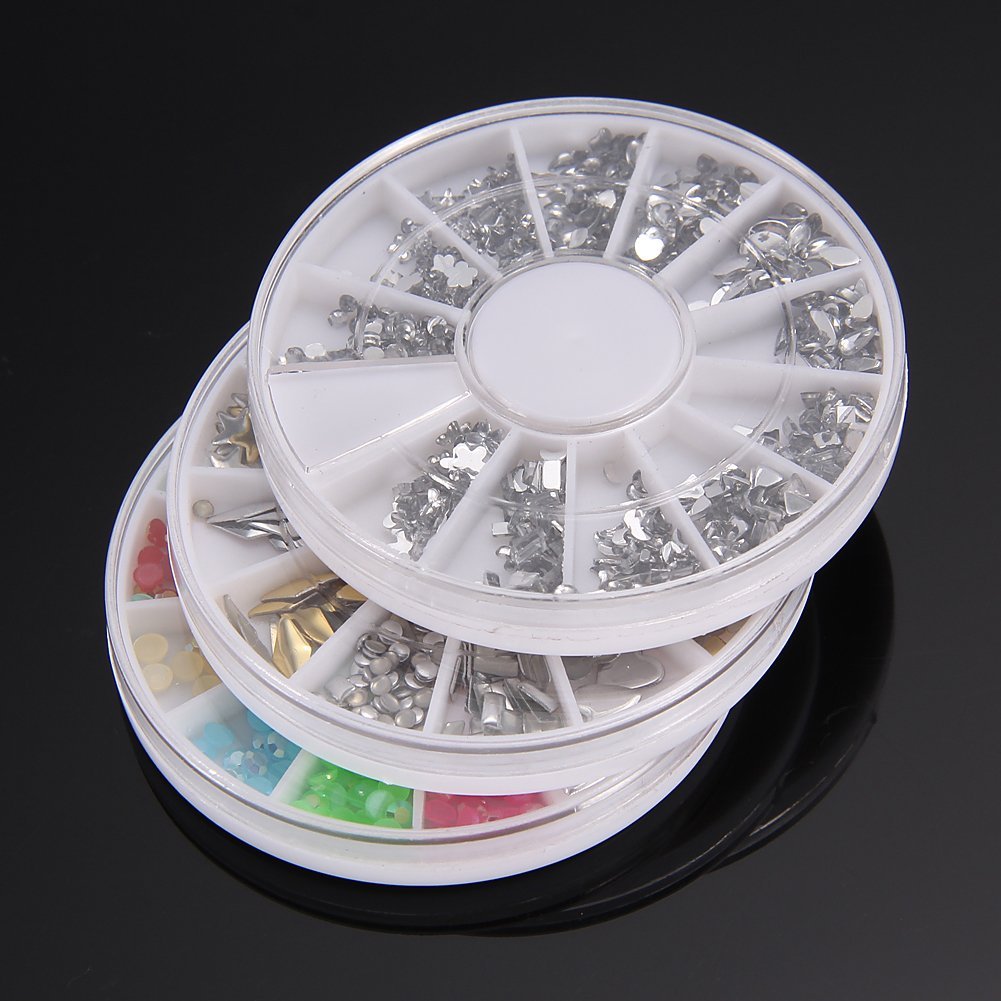 Металлические украшения для ногтей Demiawaking 3D 1200 шт, 3 типа, фото №6