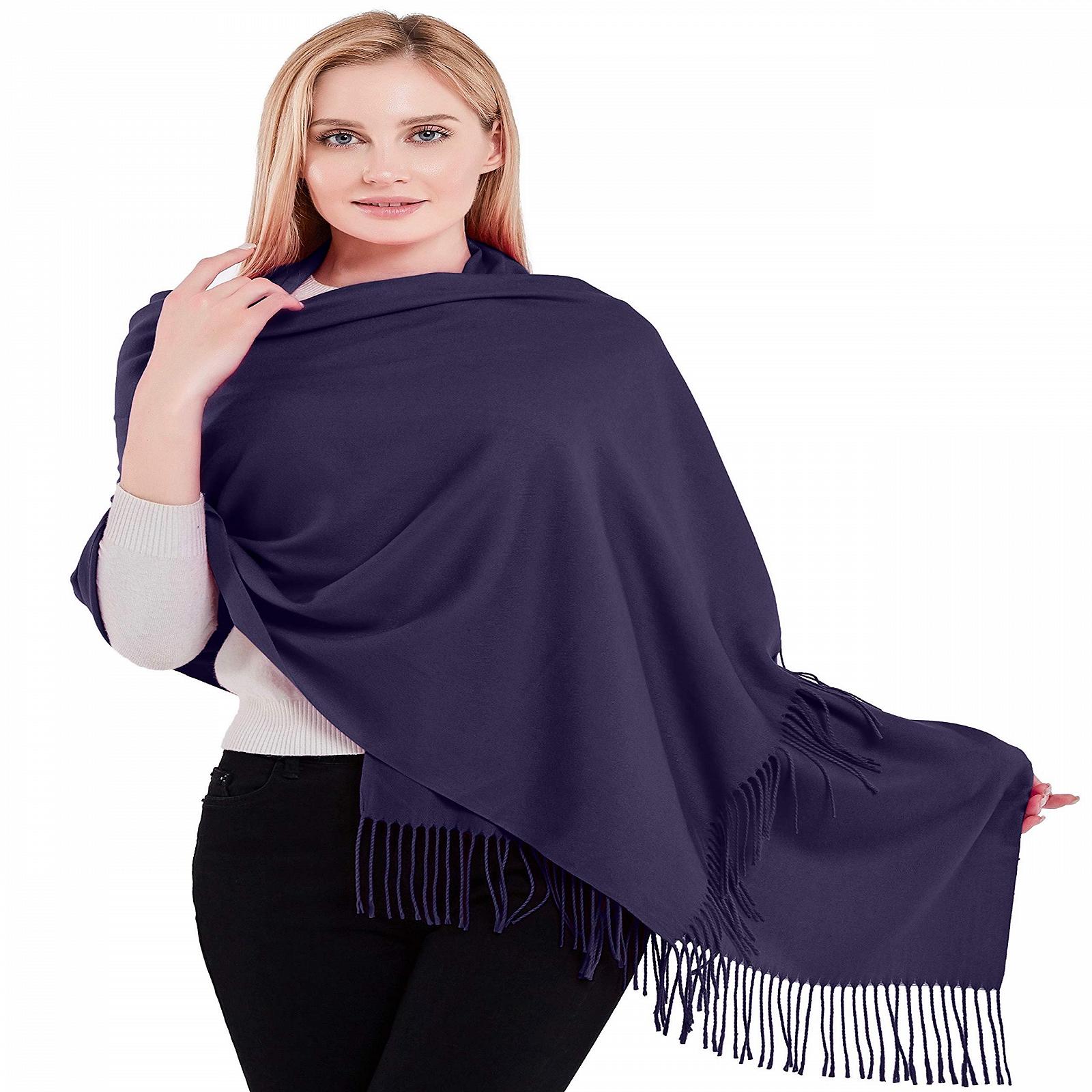 Пашмина CJ Apparel Однотонный дизайн, кашемировый шарф, фото №7
