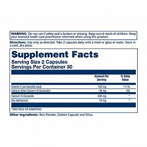 Calcium D-Glucarate 400mg 60 caps