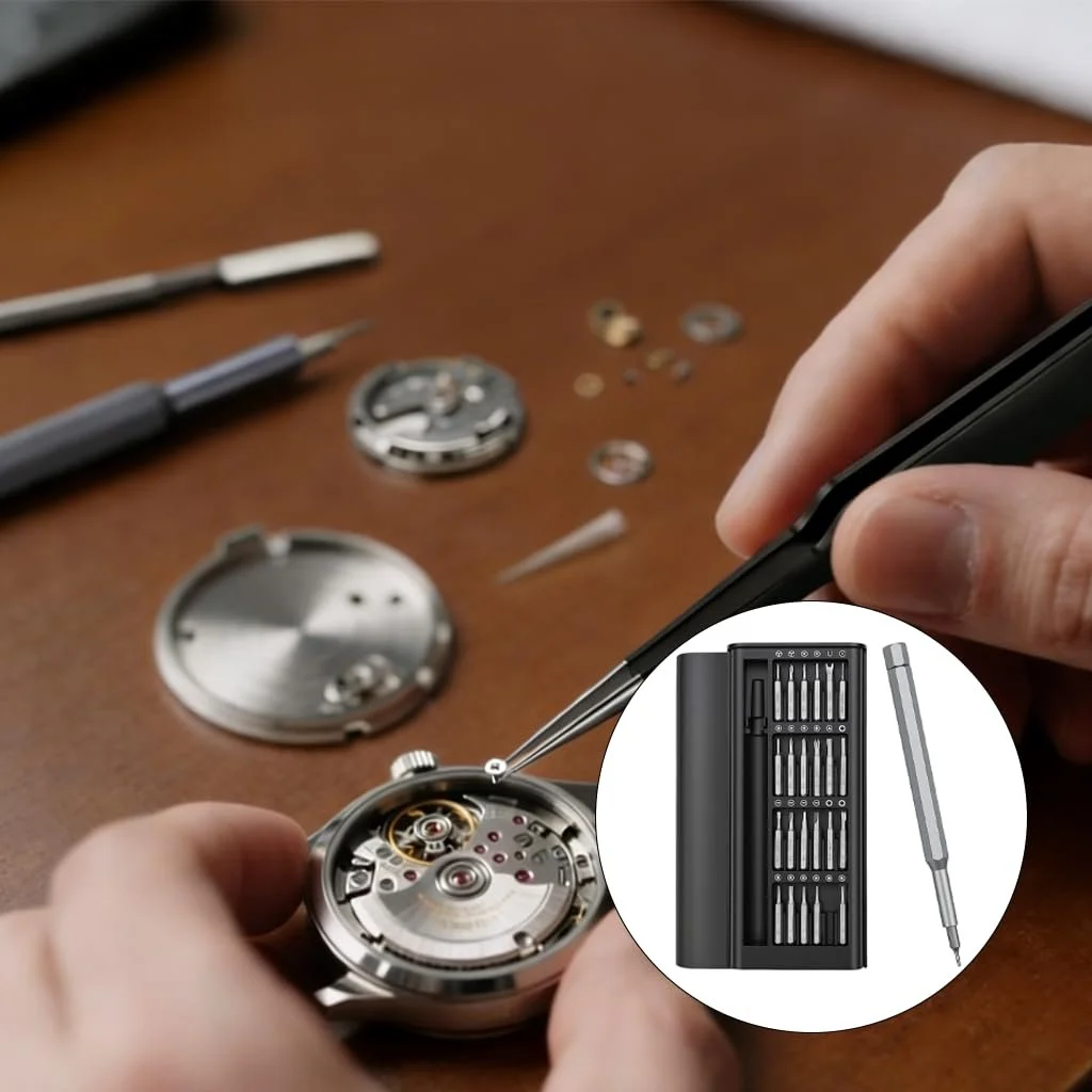 Набір прецизійних викруток Mini 25 предметів сталь S2 для електроніки, фото №3