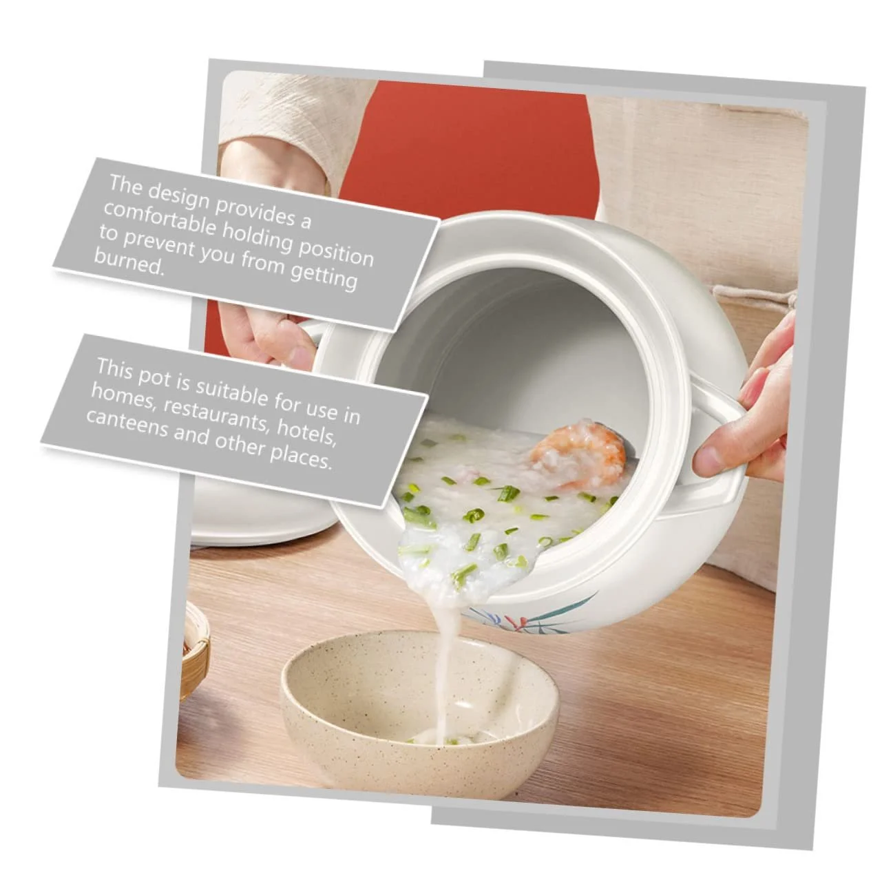 Каструля керамічна 2 л термостійка з кришкою для 1-2 осіб, фото №9