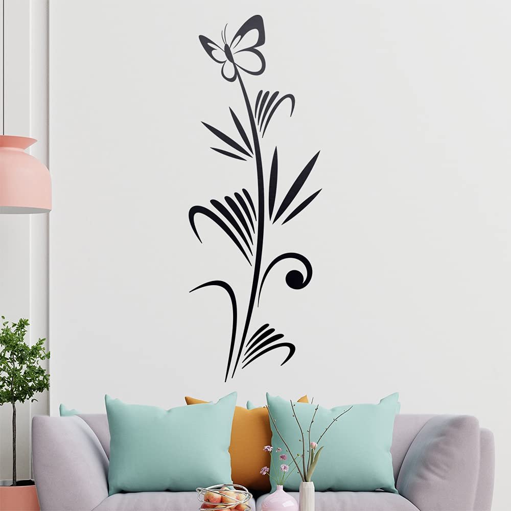 Наклейка на стену Бабочка на траве 6 размеров, фото №1