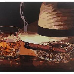 Картина по номерам Шляпа и виски [tsi180861-TSI] - Фото 1