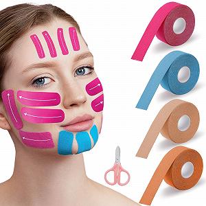 Купити Стрічка для обличчя HENGBIRD, 2,5 см x 5 м, тілесний, помаранчевий, рожевий, блакитний, 4 шт - Фото 1 Стрічка для обличчя HENGBIRD, 2,5 см x 5 м, тілесний, помаранчевий, рожевий, блакитний, 4 шт - Фото 1