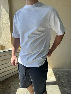 Футболка оверсайз біла однотонна RD373 - Фото 1