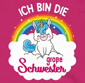 Світшот Дитячий Світшот і Дівчаток Shirtracer Я Старша Сестра Єдиноріг synthetic.ua - Фото 1