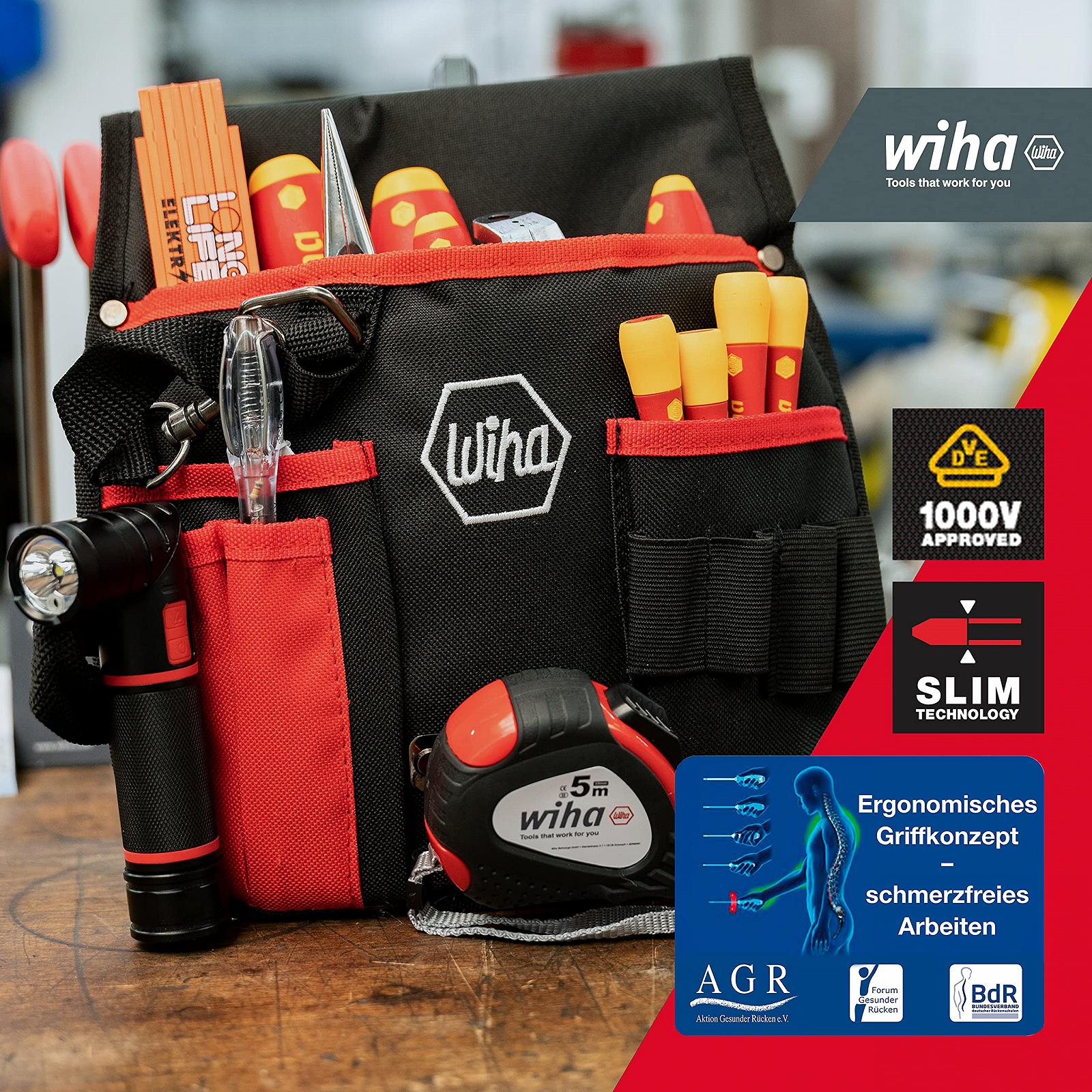 Комплект інструментів Wiha Basic Equipment Electrician 18 предметів I Чохол на пояс I для мобільного використання I VDE Tool (44574), фото №6 Комплект інструментів Wiha Basic Equipment Electrician 18 предметів I Чохол на пояс I для мобільного використання I VDE Tool (44574), фото №6