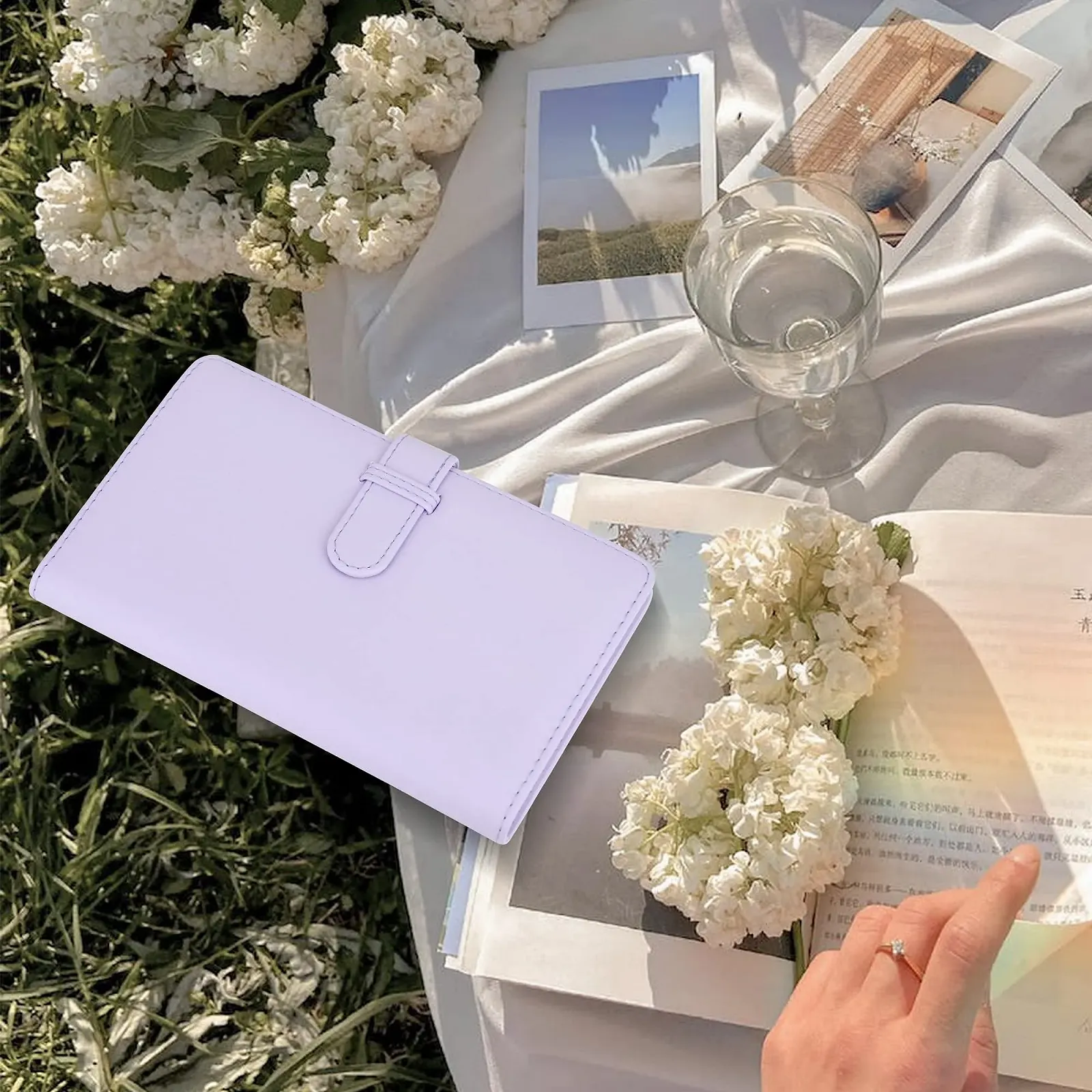 Чохол для камери Fujifilm Instax Mini 12 зі штучної шкіри з альбомом на 108 кишень фіолетовий, фото №6