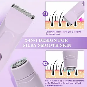 Жіноча бритва для інтимних зон USB-C IPX7 LED-дисплей Purple synthetic.ua - Фото 1