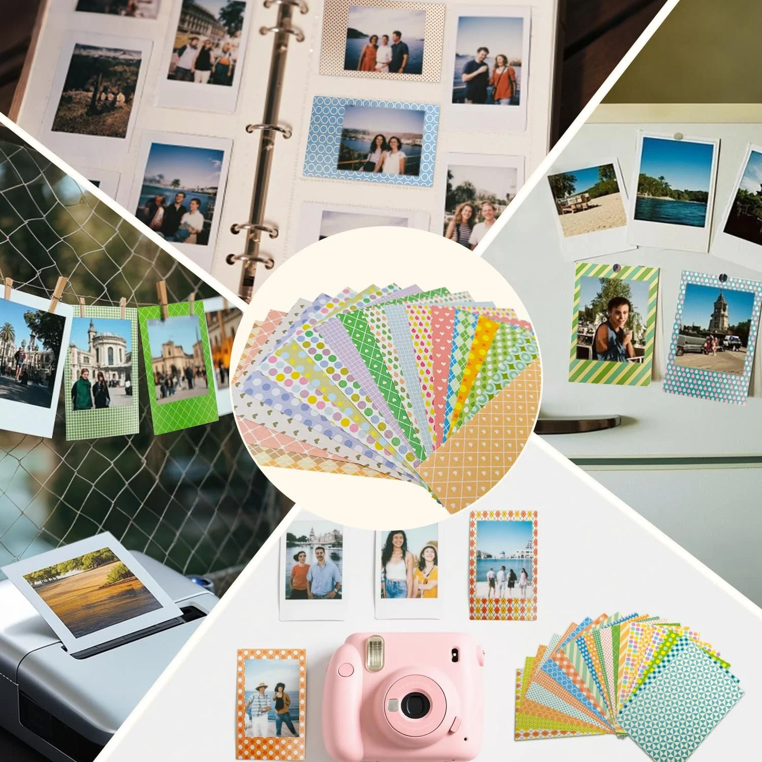 Набор наклеек для пленки Instax Mini 7S/8/26/50S/90 200 штук Цветной, фото №7